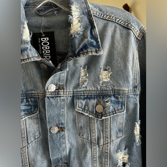 Custom made rockers distressed jean jacket - The Misfits - Picture 5 of 8